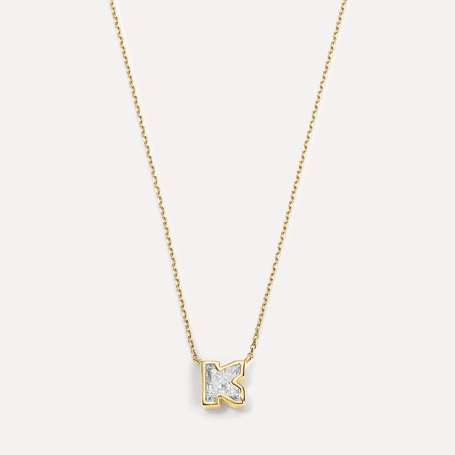 Letter-Cut Diamond Necklace