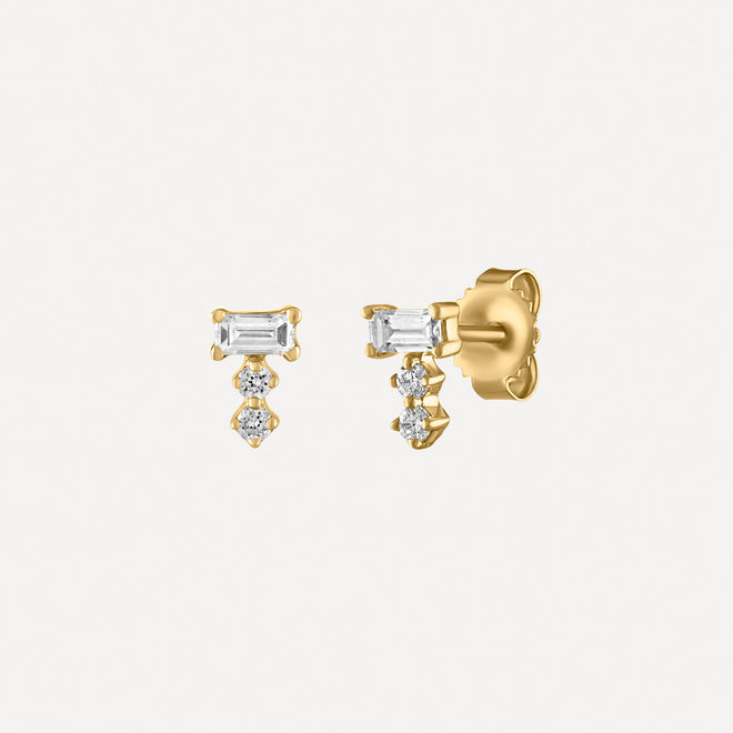 Aretes Cluster de Diamantes