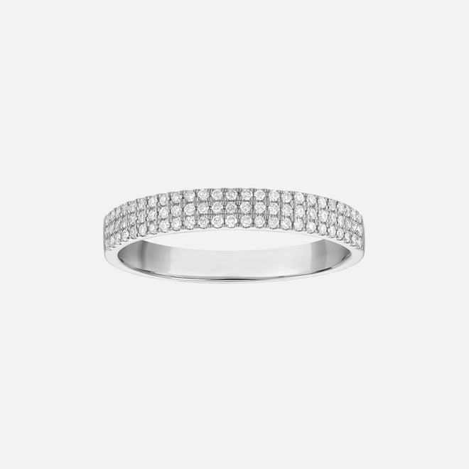 Anillo de Diamantes de Hileras Multiples