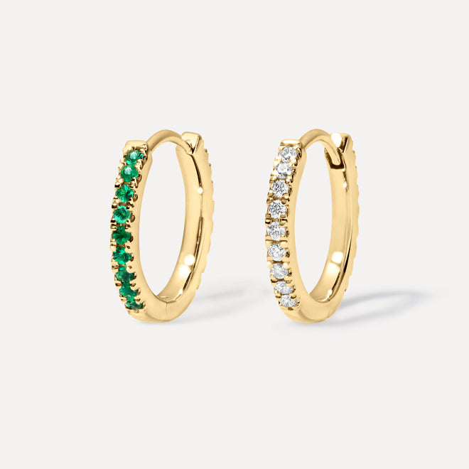 Huggies Reversibles con Diamantes y Piedras Preciosas