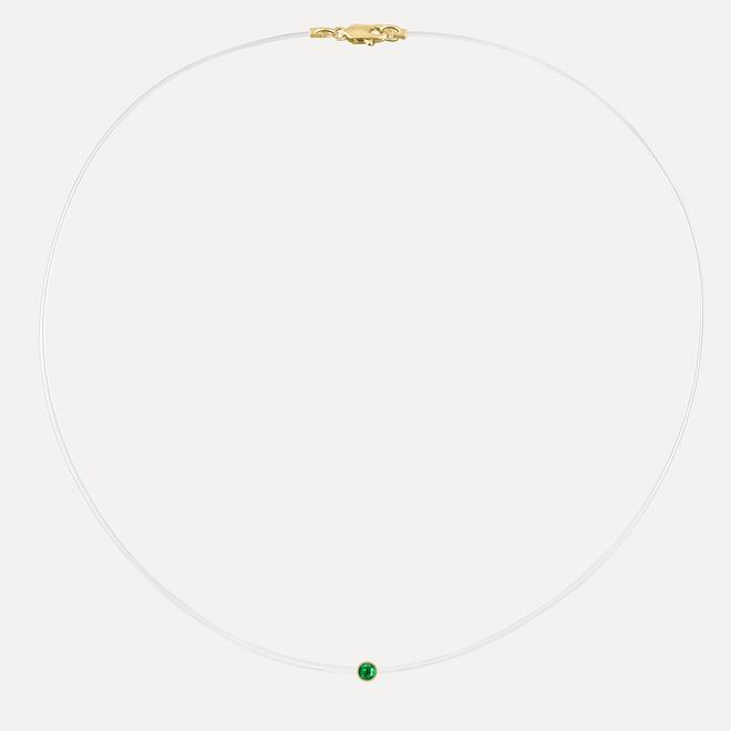 Collar Translúcido con Piedra de Nacimiento