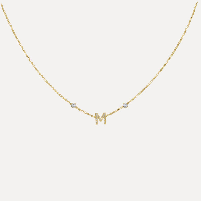 Cadena Mini Letra Pave con Biseles