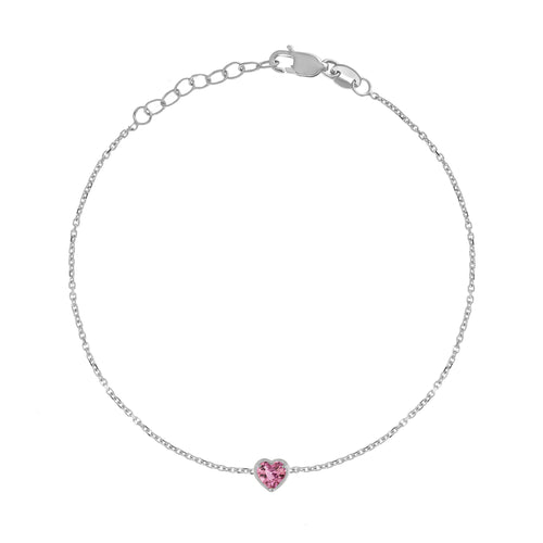 Pulsera de Corazón con Piedra de Nacimiento