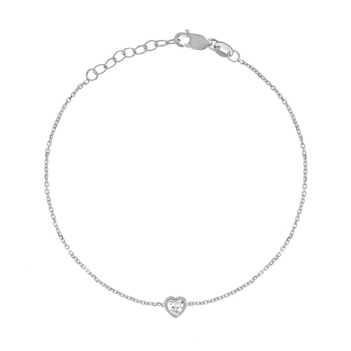 Pulsera de Corazón con Piedra de Nacimiento