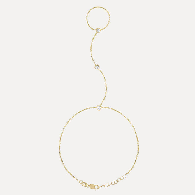 Pulsera de Mano Corazones y Piedras de Nacimiento