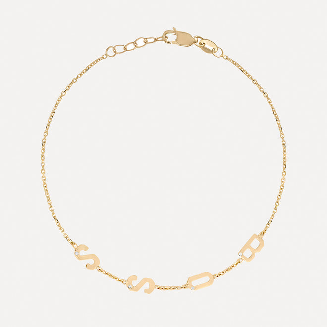 Pulsera Mini Letra (personalizada)