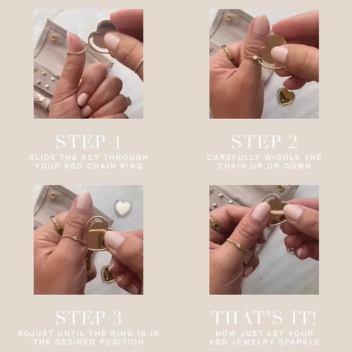 Mini Heart Chain Ring by Kelly Bello