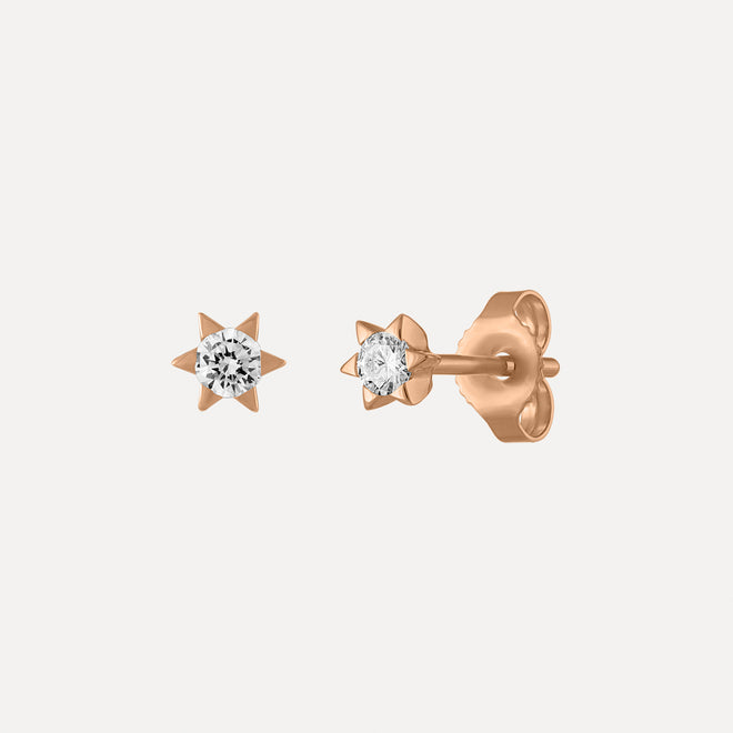 Aretes de Estrella de Diamante