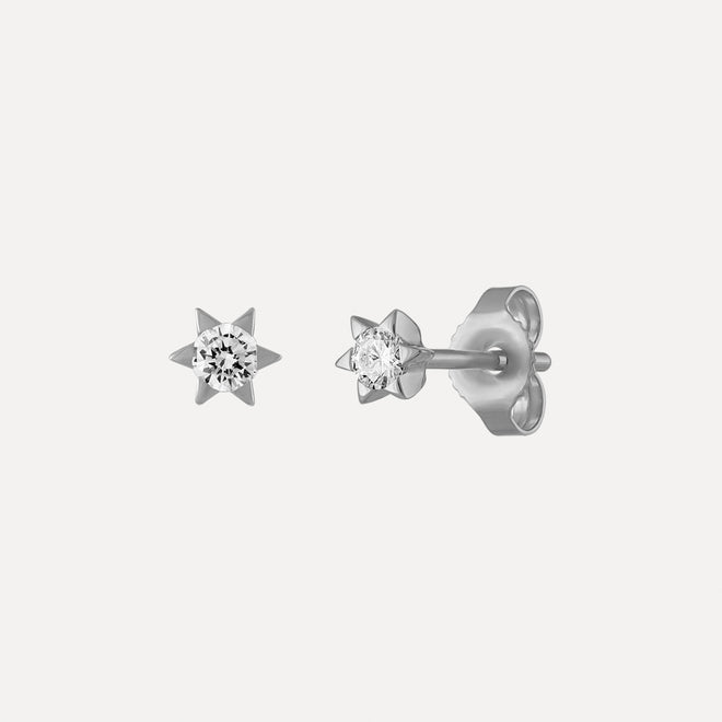 Aretes de Estrella de Diamante