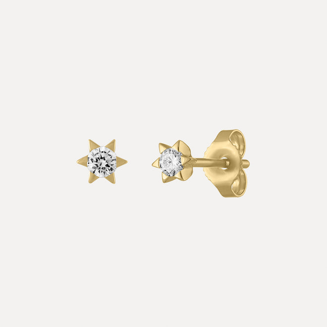 Aretes de Estrella de Diamante