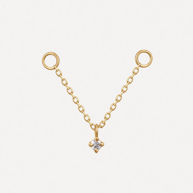 Dije cadena y Diamante para Aretes