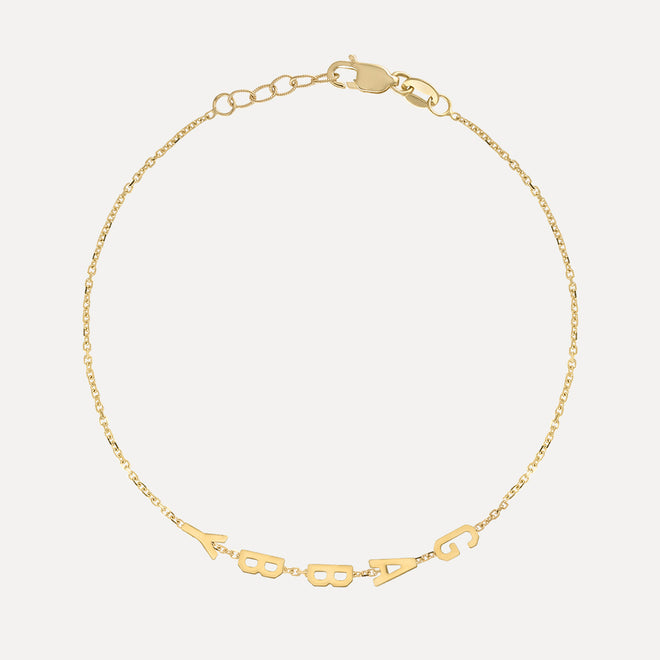 Pulsera Mini Mini Letra (personalizada)