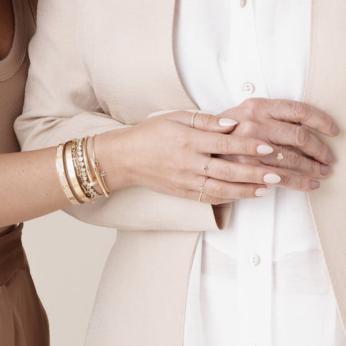 Mini Heart Chain Ring by Kelly Bello