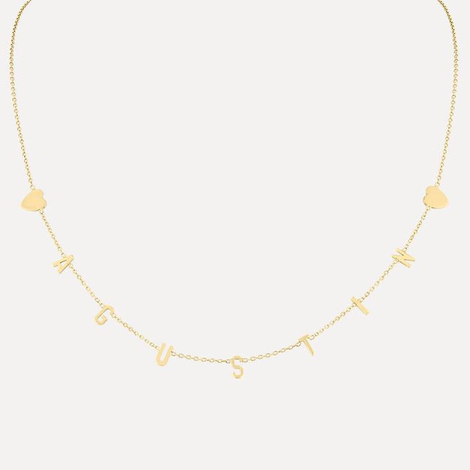 Cadena Mini Mini Letra con Corazones