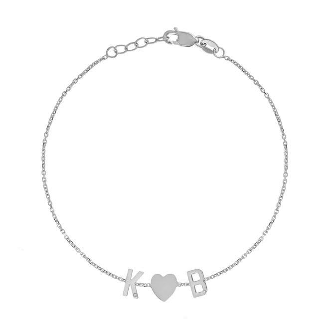 Pulsera Mini Letra con Corazón