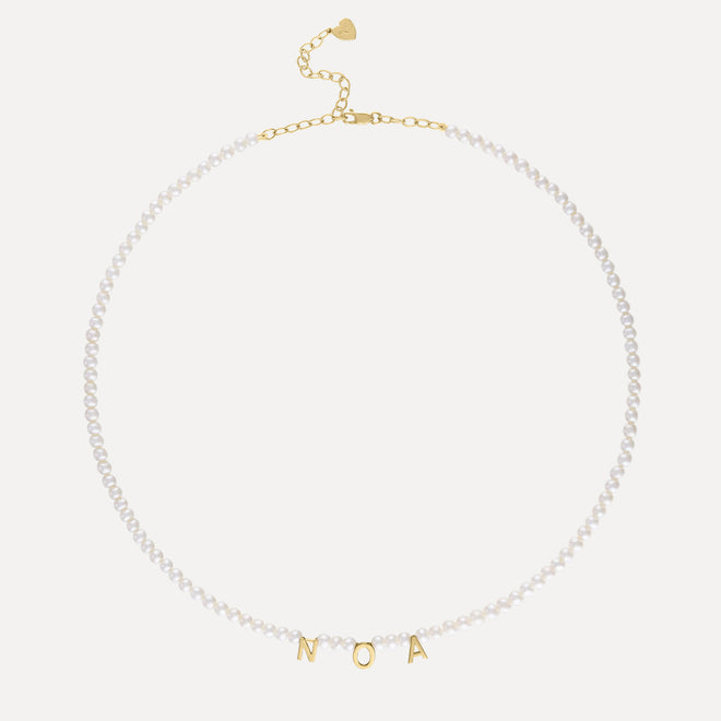 Collar de Perlas y Letras