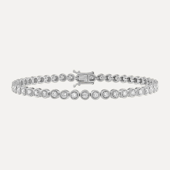Pulsera de tenis con ilusión de diamantes