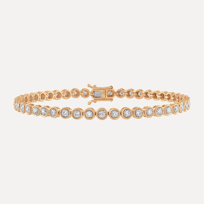 Pulsera de tenis con ilusión de diamantes