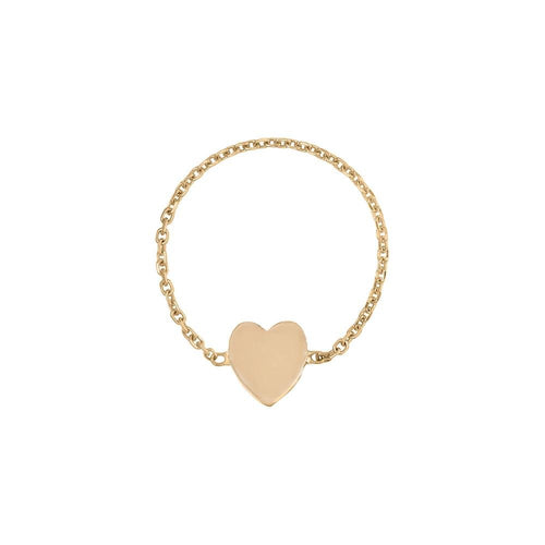 Mini Heart Chain Ring by Kelly Bello