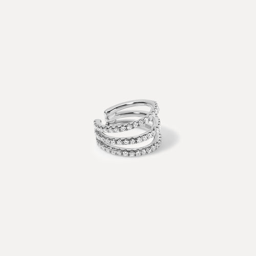 Ear Cuff de Diamantes 3 Filas