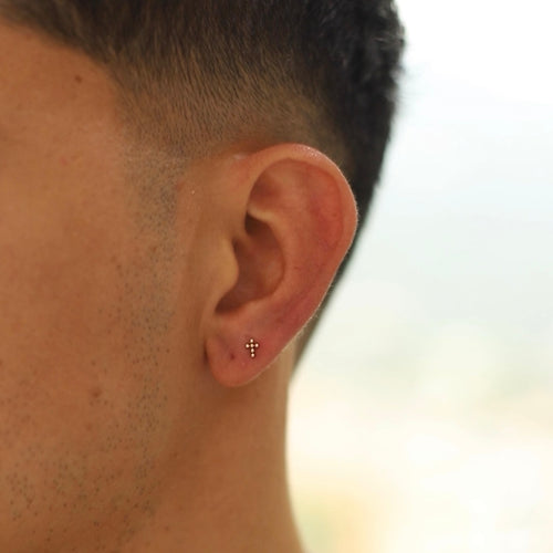 Aretes Cruz con Textura