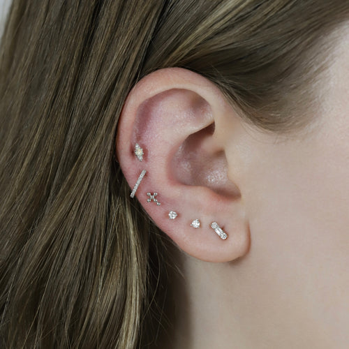 Aretes Cruz con Textura