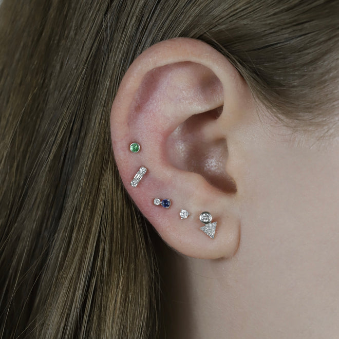 Aretes Mini Piedra de Nacimiento