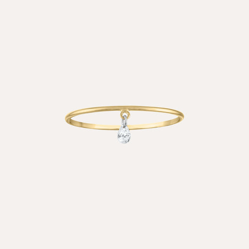 Anillo de Diamante Flotante