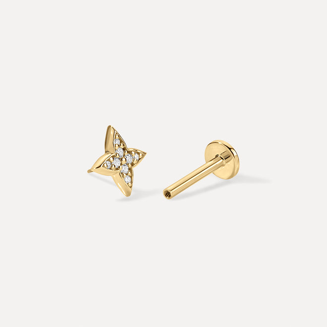 Four-Point Star Diamond Threaded Stud