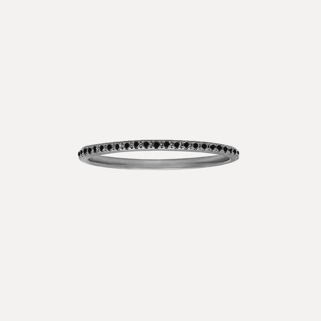 Black Diamond Micro Pave Half Eternity Band