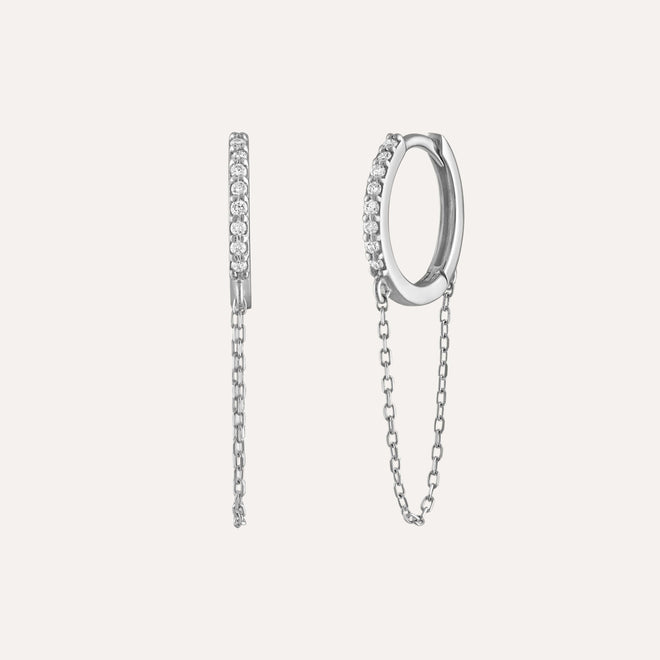 Huggies Mini Diamante + Cadena