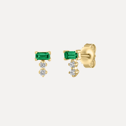 Aretes Mini Cluster de Esmeralda