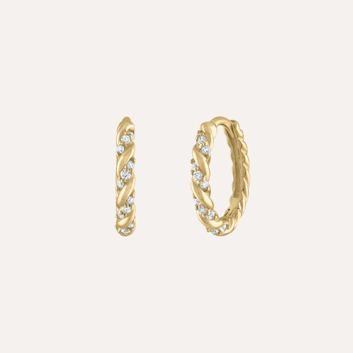 Mini Huggies Trenzados + Diamantes