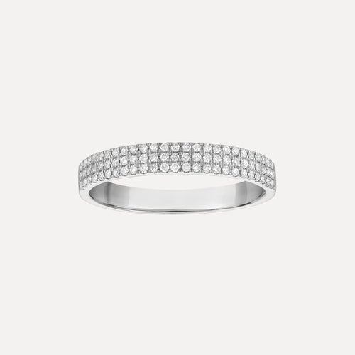 Anillo de Diamantes de Hileras Multiples