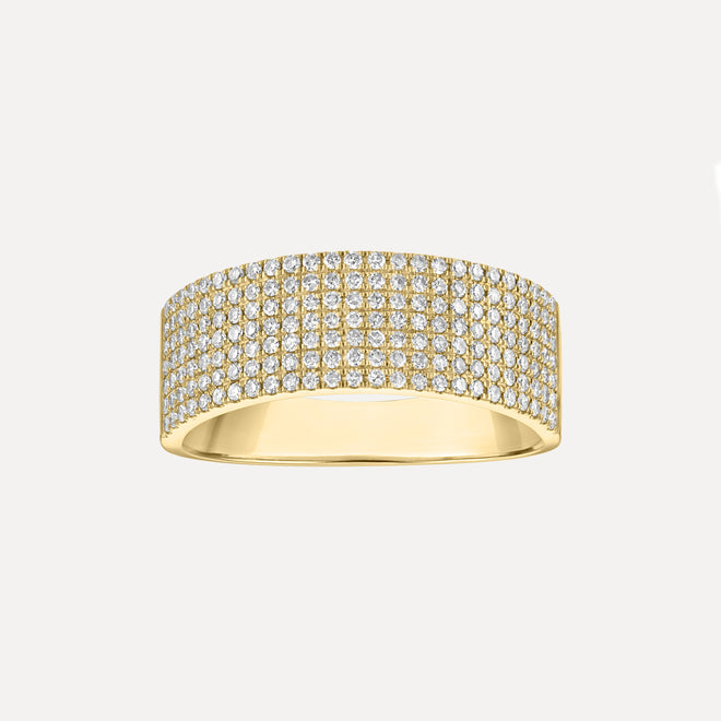 Anillo de Diamantes de Hileras Multiples