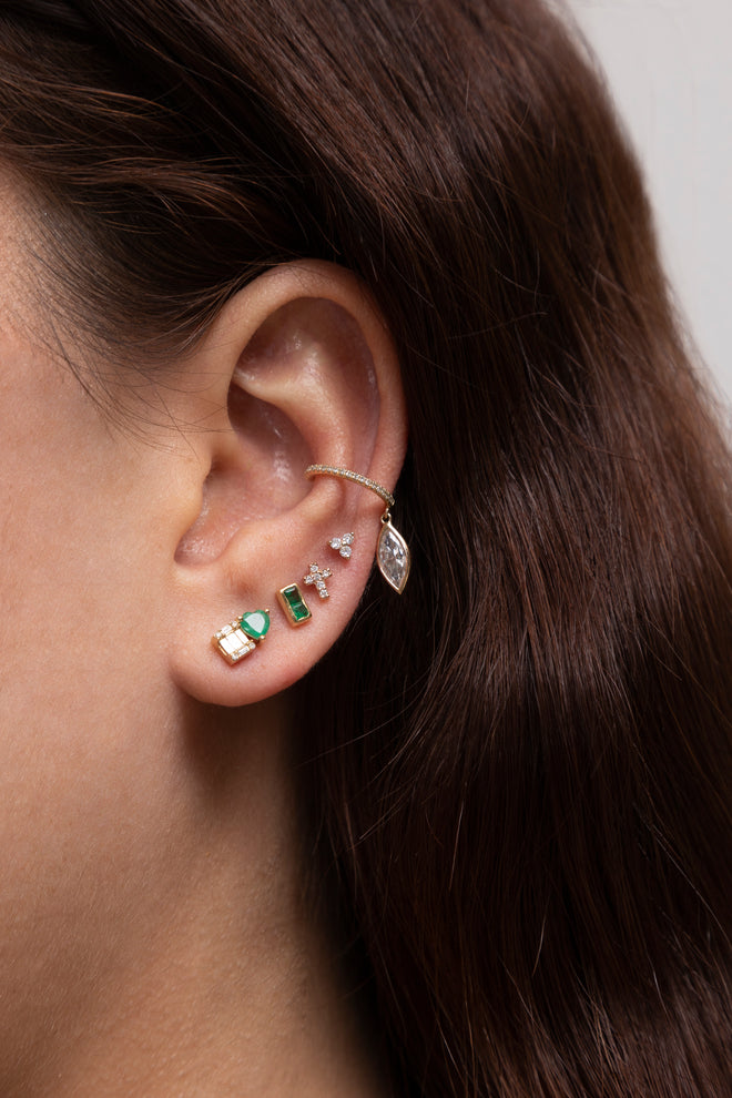 Triple Diamond Threaded Stud