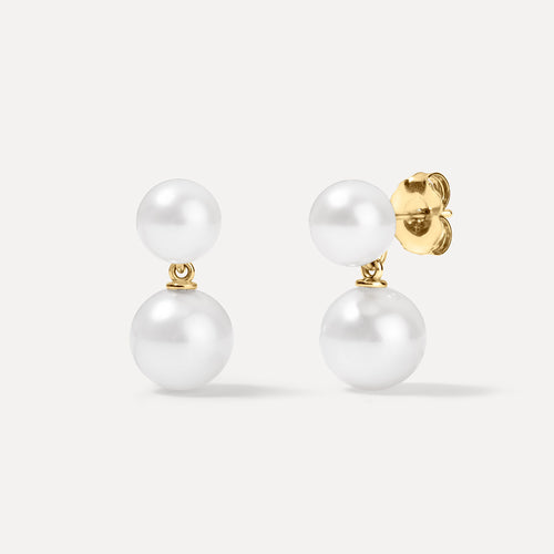 Aretes de Perlas Colgantes