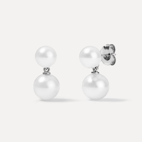 Aretes de Perlas Colgantes