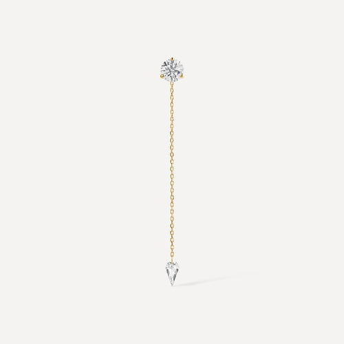 Spike Diamond Chain Earring Charm