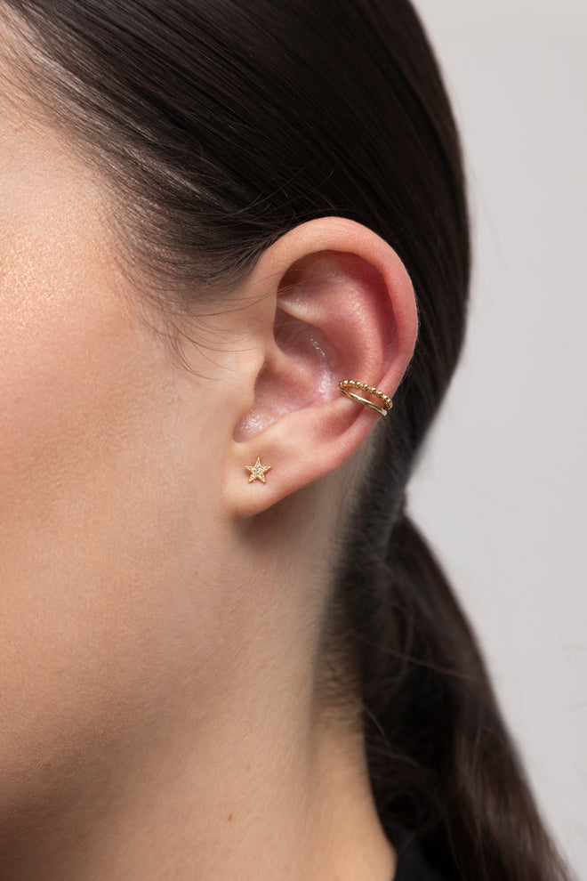 Aretes Mini Estrella Pave