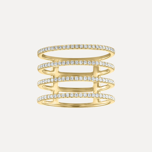 Anillo Micropavé Multi Filas