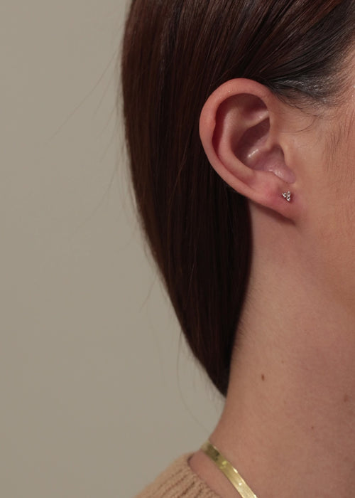 Arete Starburst de Diamante con Rosca Interna