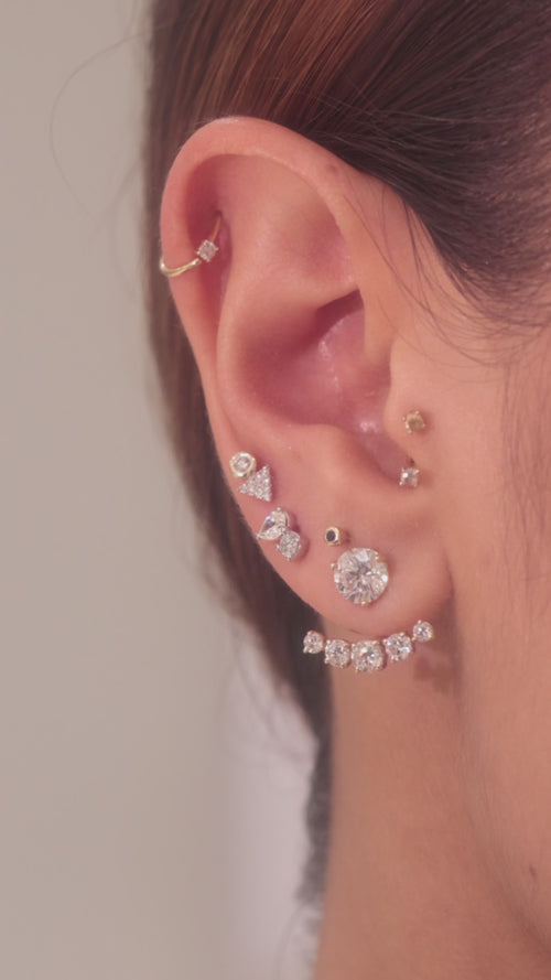 Micro Double Diamond Circular Barbell