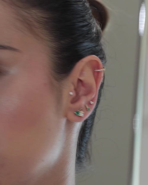 Aretes Mini Cluster de Esmeralda