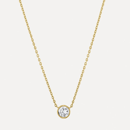Solitaire Diamond Necklace by Kelly Bello