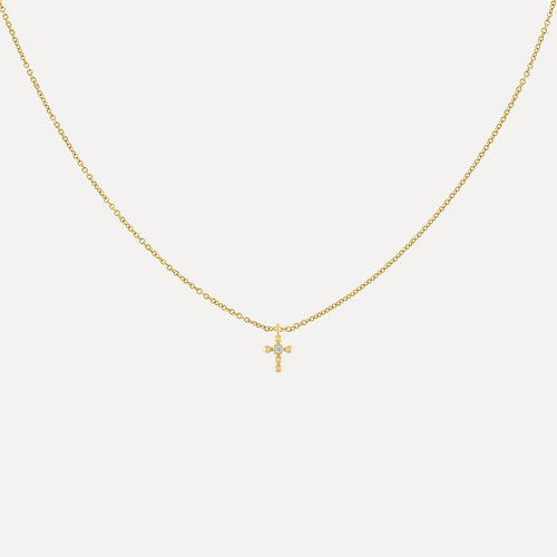 Cruz con Bolitas y Diamante - Dije para Siempre