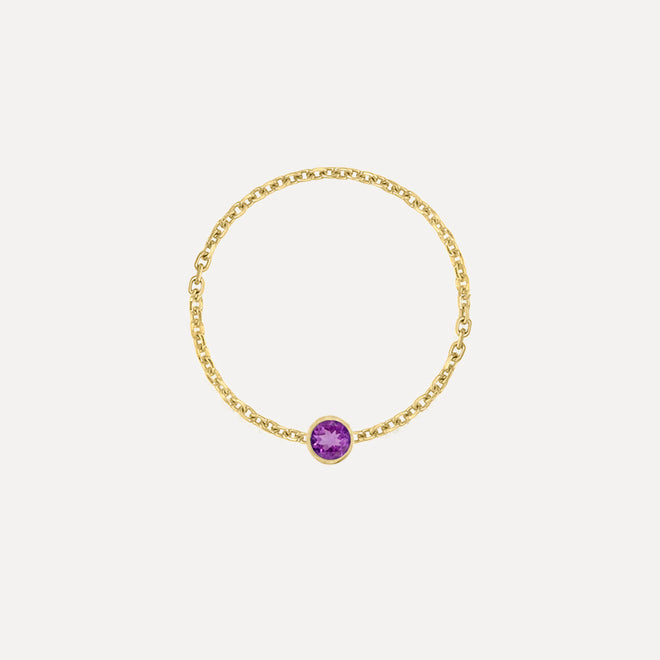 Anillo de Cadena de Piedra de Nacimiento