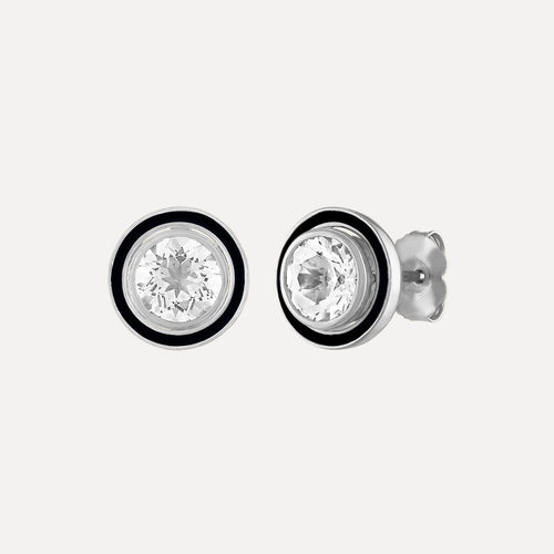 Aretes Clásicos + Jacket Esmaltada