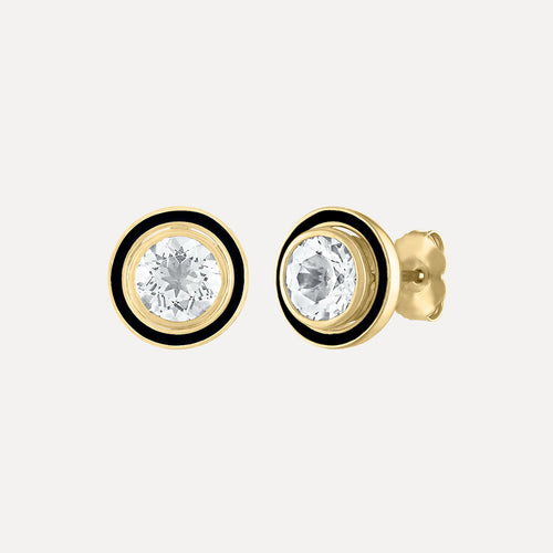Aretes Clásicos + Jacket Esmaltada