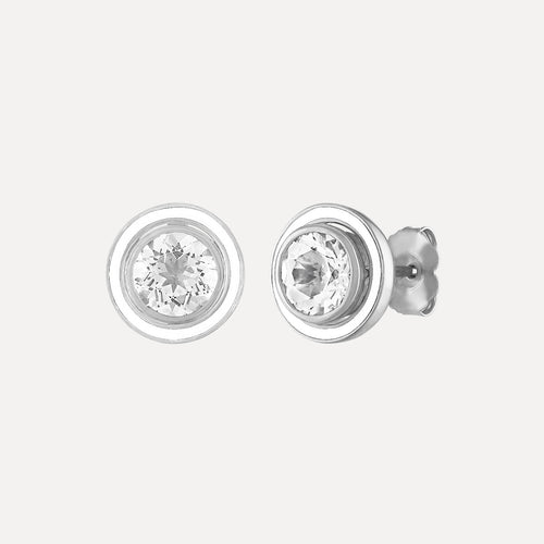 Aretes Clásicos + Jacket Esmaltada